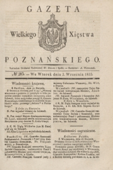 Gazeta Wielkiego Xięstwa Poznańskiego. 1833, № 205 (3 września)