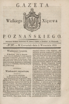 Gazeta Wielkiego Xięstwa Poznańskiego. 1833, № 207 (5 września)