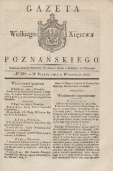 Gazeta Wielkiego Xięstwa Poznańskiego. 1833, № 208 (6 września)