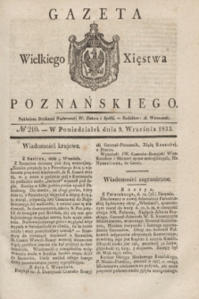 Gazeta Wielkiego Xięstwa Poznańskiego. 1833, № 210 (9 września)
