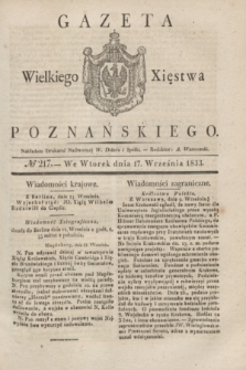 Gazeta Wielkiego Xięstwa Poznańskiego. 1833, № 217 (17 września)