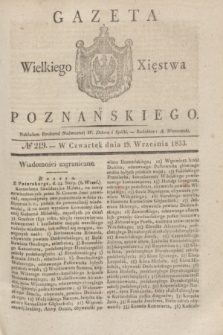 Gazeta Wielkiego Xięstwa Poznańskiego. 1833, № 219 (19 września)