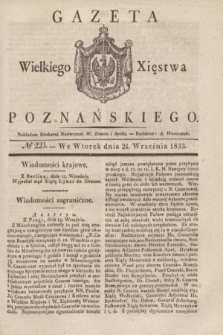 Gazeta Wielkiego Xięstwa Poznańskiego. 1833, № 223 (24 września)