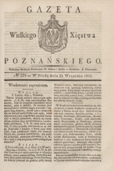 Gazeta Wielkiego Xięstwa Poznańskiego. 1833, № 224 (25 września)