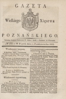 Gazeta Wielkiego Xięstwa Poznańskiego. 1833, № 232 (4 października)
