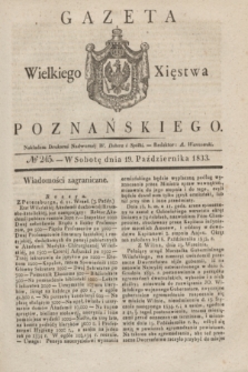 Gazeta Wielkiego Xięstwa Poznańskiego. 1833, № 245 (19 października)