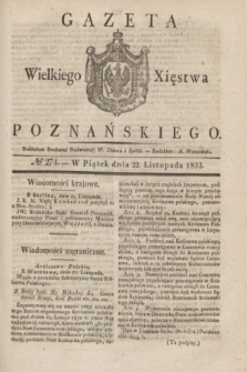 Gazeta Wielkiego Xięstwa Poznańskiego. 1833, № 274 (22 listopada)