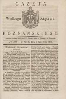 Gazeta Wielkiego Xięstwa Poznańskiego. 1833, № 284 (4 grudnia)
