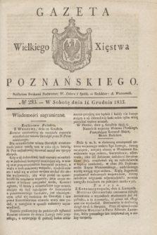 Gazeta Wielkiego Xięstwa Poznańskiego. 1833, № 293 (14 grudnia)