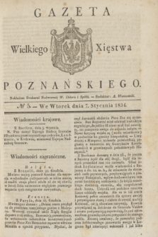 Gazeta Wielkiego Xięstwa Poznańskiego. 1834, № 5 (7 stycznia)