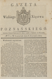Gazeta Wielkiego Xięstwa Poznańskiego. 1834, № 7 (9 stycznia)