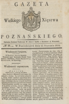 Gazeta Wielkiego Xięstwa Poznańskiego. 1834, № 10 (13 stycznia)