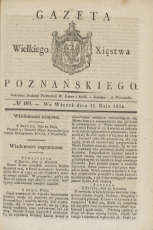 Gazeta Wielkiego Xięstwa Poznańskiego. 1834, № 109 (13 maja)