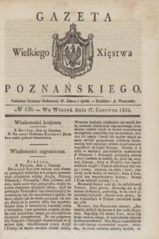 Gazeta Wielkiego Xięstwa Poznańskiego. 1834, № 138 (17 czerwca)