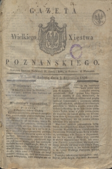 Gazeta Wielkiego Xięstwa Poznańskiego. 1836, № 1 (2 stycznia)
