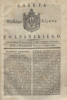 Gazeta Wielkiego Xięstwa Poznańskiego. 1836, № 35 (11 lutego)