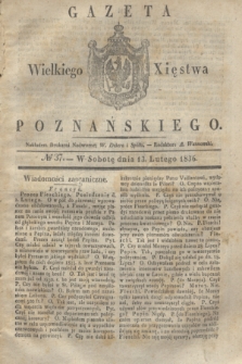 Gazeta Wielkiego Xięstwa Poznańskiego. 1836, № 37 (13 lutego)