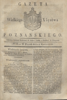 Gazeta Wielkiego Xięstwa Poznańskiego. 1836, № 54 (4 marca)