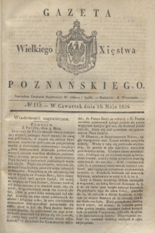Gazeta Wielkiego Xięstwa Poznańskiego. 1836, № 115 (19 maja)