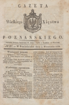 Gazeta Wielkiego Xięstwa Poznańskiego. 1836, № 207 (5 września)