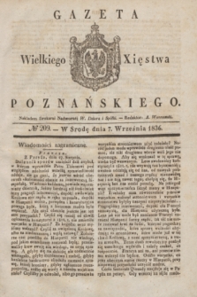 Gazeta Wielkiego Xięstwa Poznańskiego. 1836, № 209 (7 września)