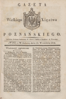 Gazeta Wielkiego Xięstwa Poznańskiego. 1836, № 212 (10 września)