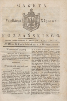 Gazeta Wielkiego Xięstwa Poznańskiego. 1836, № 219 (19 września)