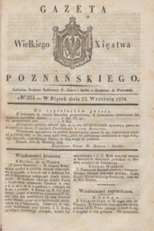 Gazeta Wielkiego Xięstwa Poznańskiego. 1836, № 223 (23 września)