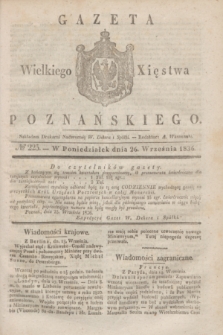 Gazeta Wielkiego Xięstwa Poznańskiego. 1836, № 225 (26 września)
