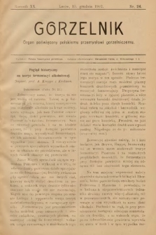 Gorzelnik : organ poświęcony polskiemu przemysłowi gorzelniczemu. R. 20, 1907, nr 24