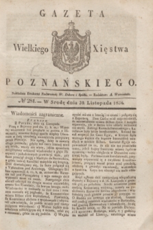 Gazeta Wielkiego Xięstwa Poznańskiego. 1836, № 281 (30 listopada)