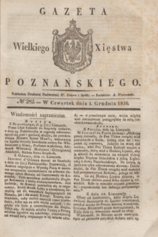 Gazeta Wielkiego Xięstwa Poznańskiego. 1836, № 282 (1 grudnia)
