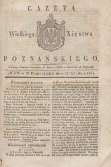 Gazeta Wielkiego Xięstwa Poznańskiego. 1836, № 291 (12 grudnia)