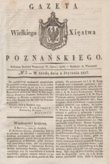 Gazeta Wielkiego Xięstwa Poznańskiego. 1837, № 3 (4 stycznia)