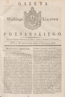 Gazeta Wielkiego Xięstwa Poznańskiego. 1837, № 4 (5 stycznia)