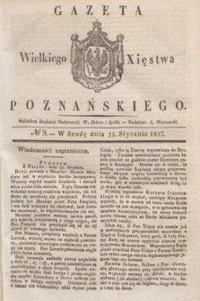 Gazeta Wielkiego Xięstwa Poznańskiego. 1837, № 9 (11 stycznia)