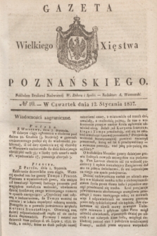 Gazeta Wielkiego Xięstwa Poznańskiego. 1837, № 10 (12 stycznia)