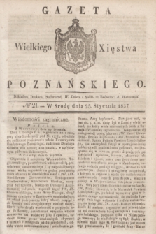 Gazeta Wielkiego Xięstwa Poznańskiego. 1837, № 21 (25 stycznia)
