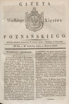 Gazeta Wielkiego Xięstwa Poznańskiego. 1837, № 54 (4 marca)