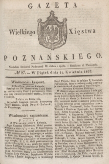 Gazeta Wielkiego Xięstwa Poznańskiego. 1837, № 87 (14 kwietnia)