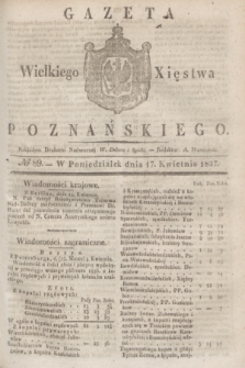 Gazeta Wielkiego Xięstwa Poznańskiego. 1837, № 89 (17 kwietnia)