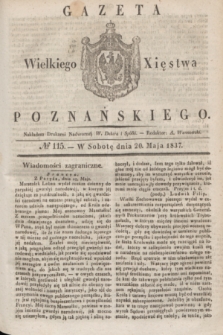 Gazeta Wielkiego Xięstwa Poznańskiego. 1837, № 115 (20 maja)