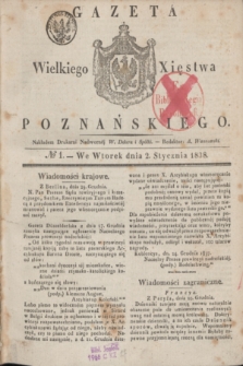 Gazeta Wielkiego Xięstwa Poznańskiego. 1838, № 1 (2 stycznia)