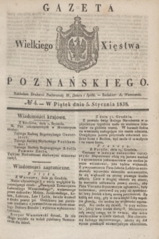 Gazeta Wielkiego Xięstwa Poznańskiego. 1838, № 4 (5 stycznia)