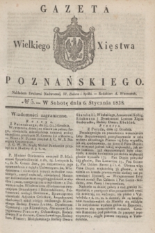 Gazeta Wielkiego Xięstwa Poznańskiego. 1838, № 5 (6 stycznia)
