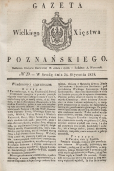 Gazeta Wielkiego Xięstwa Poznańskiego. 1838, № 20 (24 stycznia)