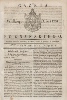 Gazeta Wielkiego Xięstwa Poznańskiego. 1838, № 37 (13 lutego)