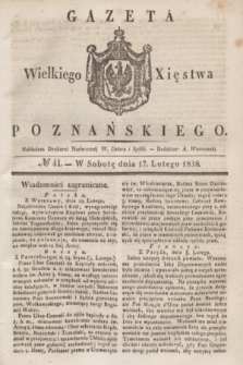 Gazeta Wielkiego Xięstwa Poznańskiego. 1838, № 41 (17 lutego)