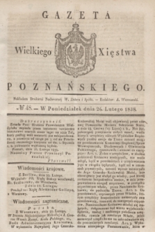 Gazeta Wielkiego Xięstwa Poznańskiego. 1838, № 48 (26 lutego)