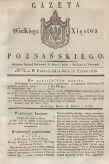 Gazeta Wielkiego Xięstwa Poznańskiego. 1838, № 72 (26 marca)